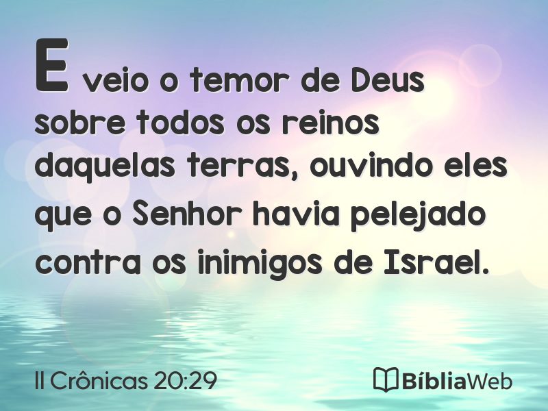 II Crônicas 20:29 em imagem para compartilhar