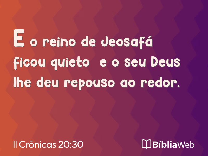 II Crônicas 20:30 em imagem para compartilhar