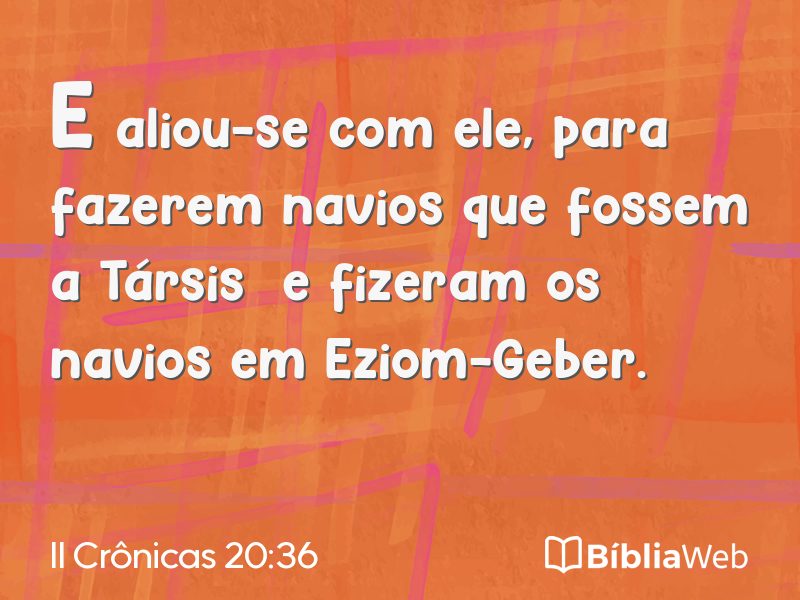 II Crônicas 20:36 em imagem para compartilhar