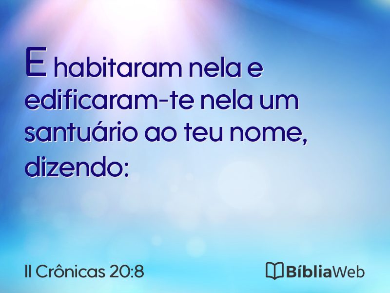 II Crônicas 20:8 em imagem para compartilhar