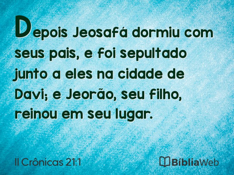 II Crônicas 21:1 em imagem para compartilhar