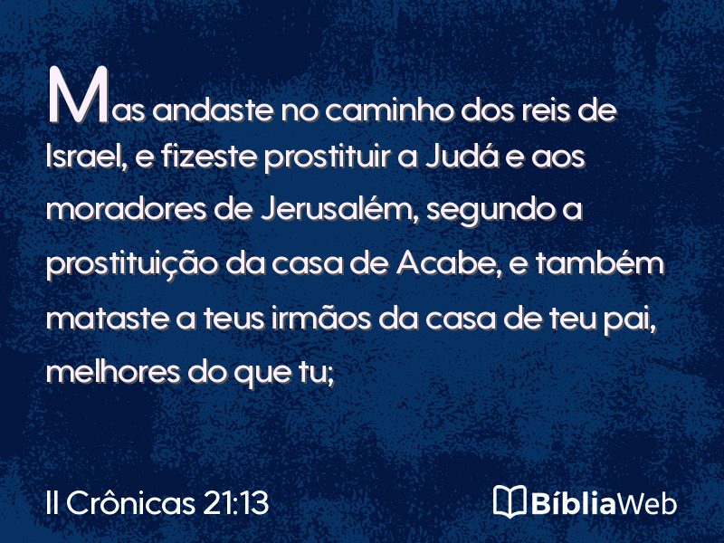 II Crônicas 21:13 em imagem para compartilhar