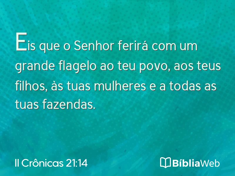 II Crônicas 21:14 em imagem para compartilhar