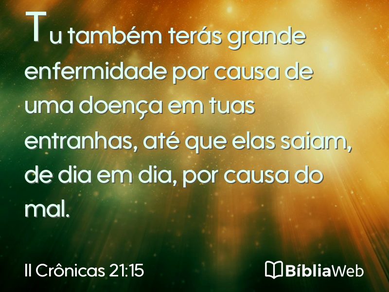 II Crônicas 21:15 em imagem para compartilhar
