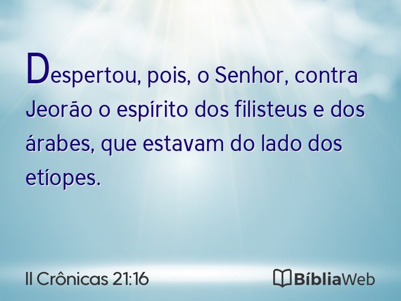 II Crônicas 21:16 em imagem para compartilhar