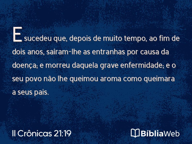 II Crônicas 21:19 em imagem para compartilhar