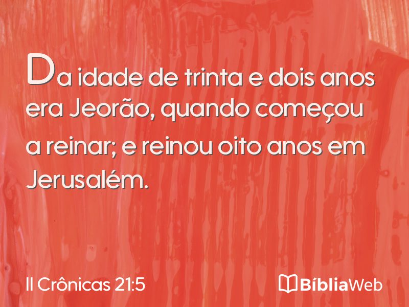II Crônicas 21:5 em imagem para compartilhar