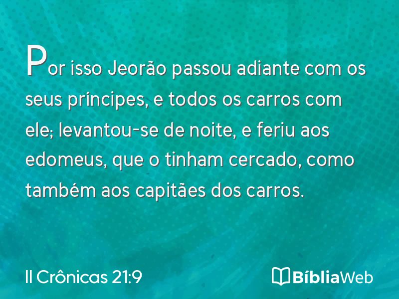 II Crônicas 21:9 em imagem para compartilhar