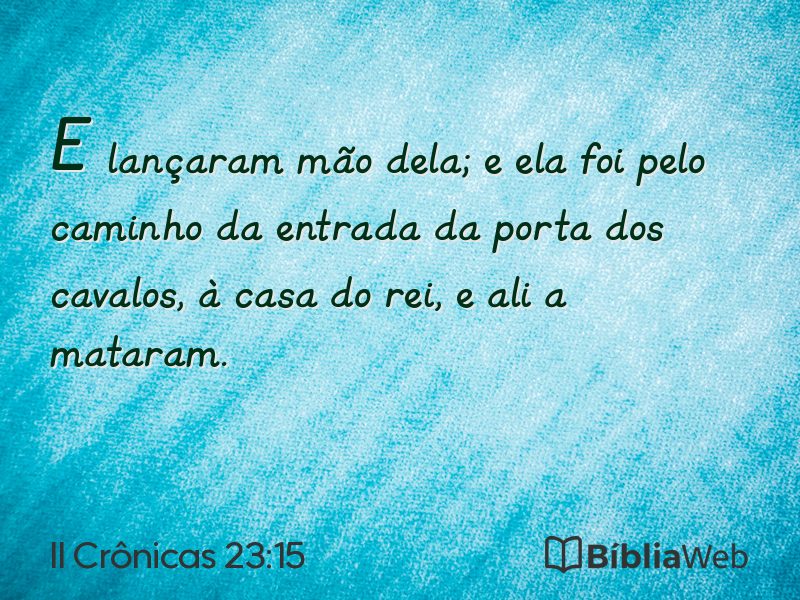 II Crônicas 23:15 em imagem para compartilhar