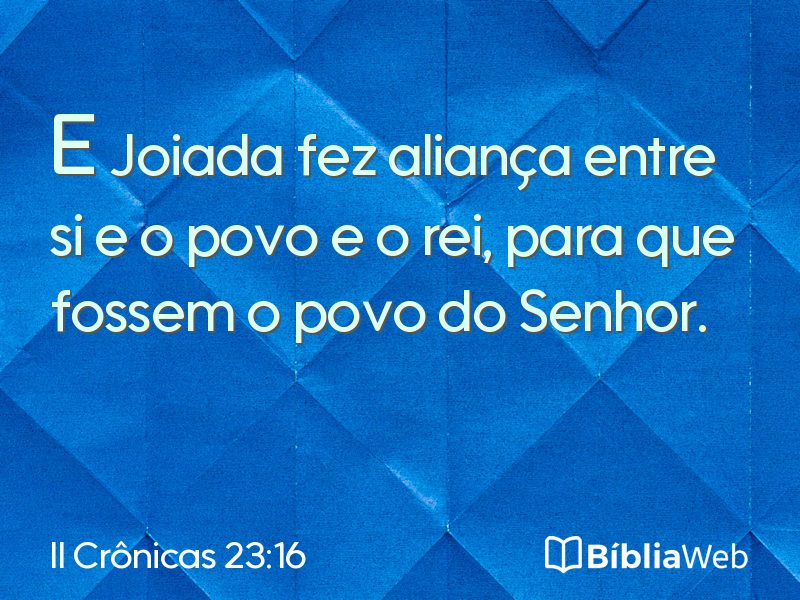 II Crônicas 23:16 em imagem para compartilhar