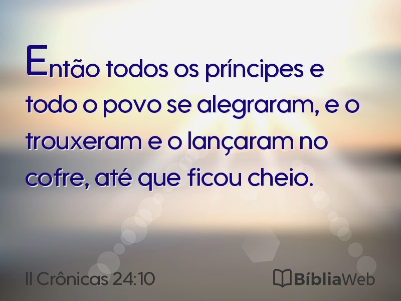 II Crônicas 24:10 em imagem para compartilhar