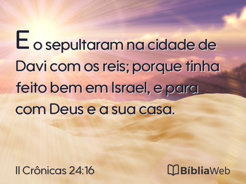 II Crônicas 24:16 em imagem para compartilhar