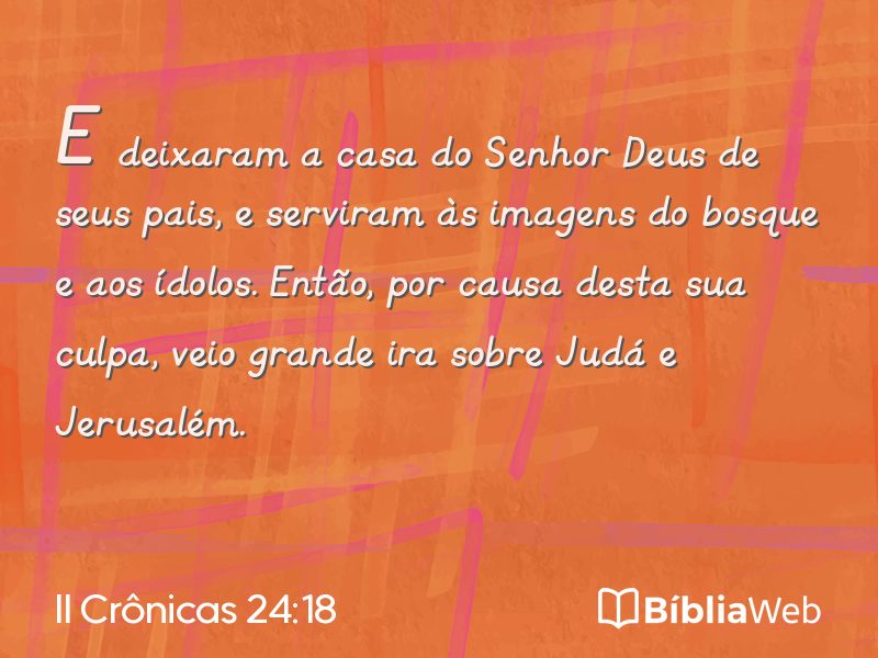 II Crônicas 24:18 em imagem para compartilhar