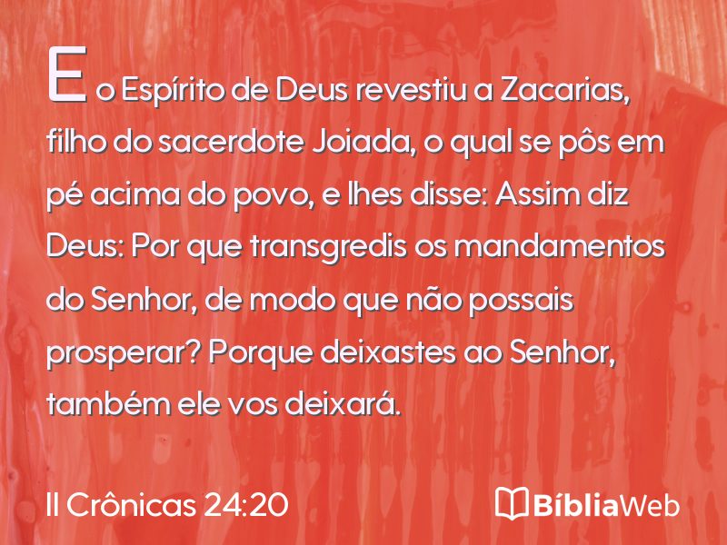 II Crônicas 24:20 em imagem para compartilhar