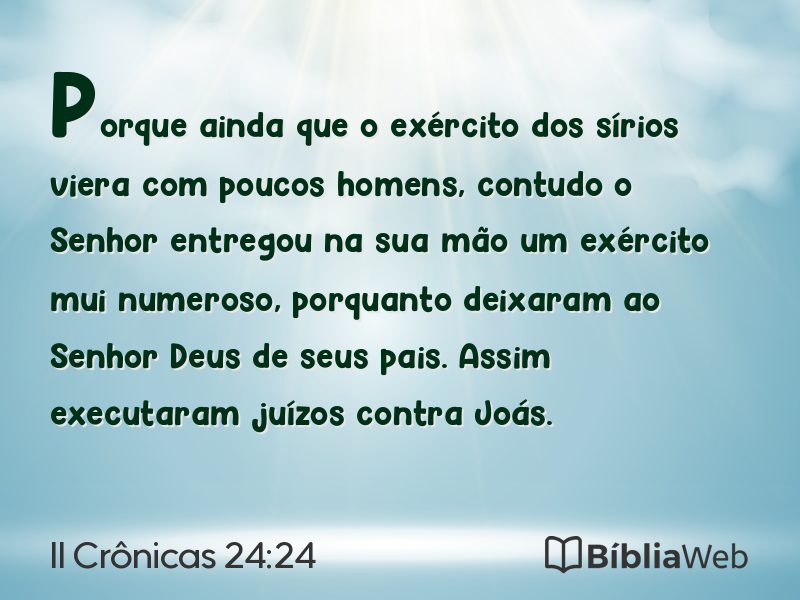 II Crônicas 24:24 em imagem para compartilhar