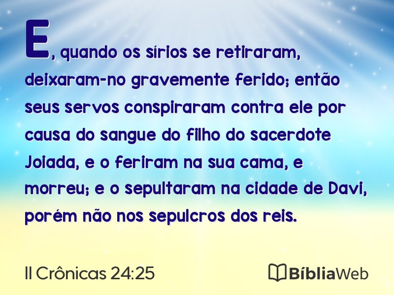 II Crônicas 24:25 em imagem para compartilhar