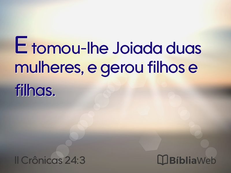 II Crônicas 24:3 em imagem para compartilhar