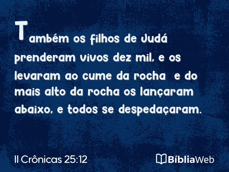 II Crônicas 25:12 em imagem para compartilhar