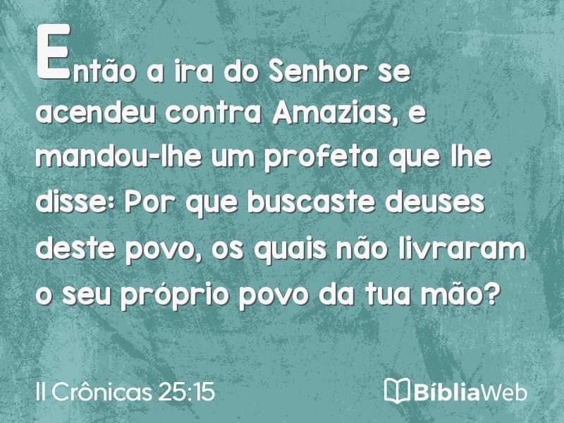 II Crônicas 25:15 em imagem para compartilhar