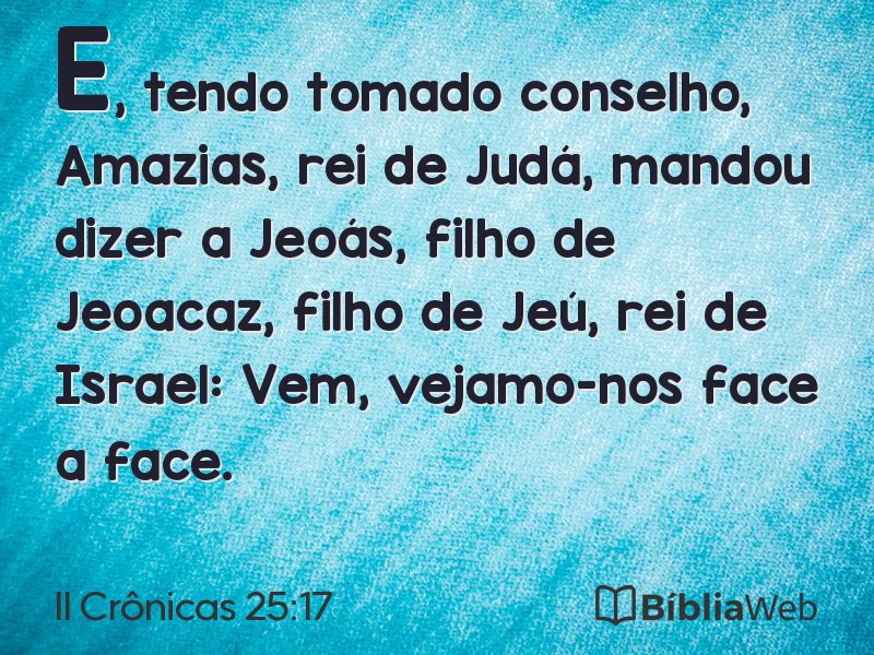 II Crônicas 25:17 em imagem para compartilhar