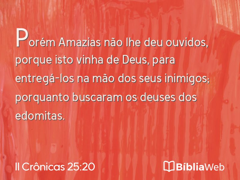 II Crônicas 25:20 em imagem para compartilhar