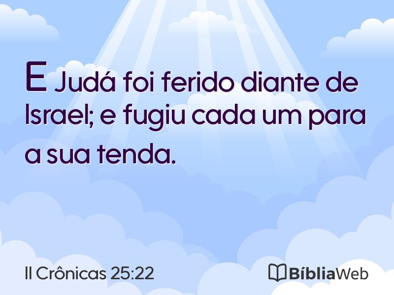II Crônicas 25:22 em imagem para compartilhar