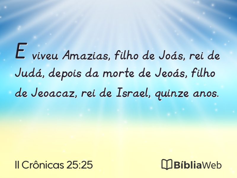 II Crônicas 25:25 em imagem para compartilhar
