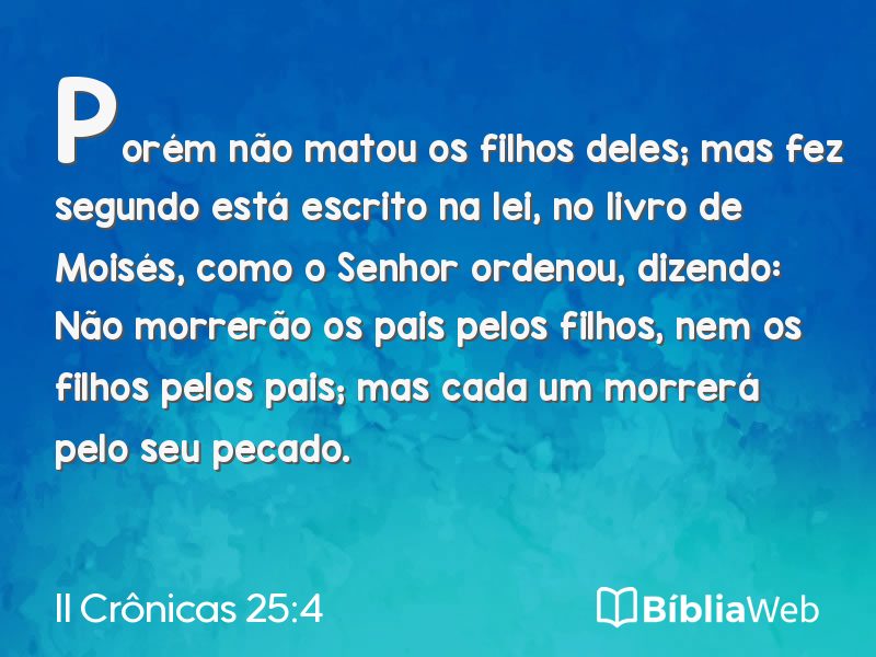 II Crônicas 25:4 em imagem para compartilhar