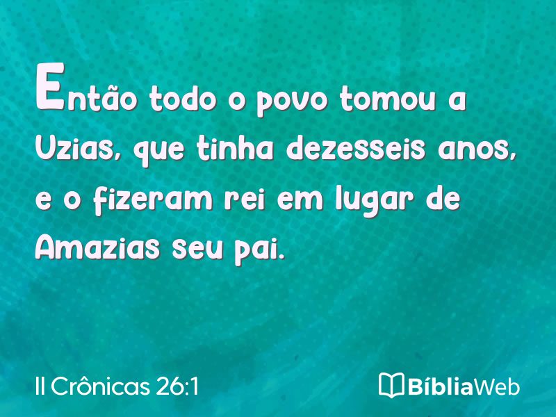 II Crônicas 26:1 em imagem para compartilhar