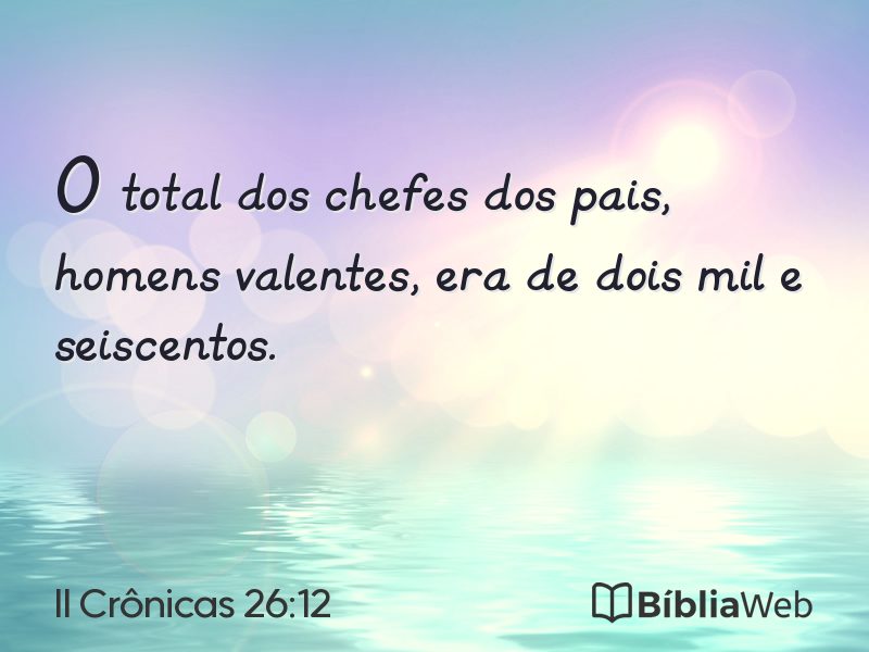 II Crônicas 26:12 em imagem para compartilhar