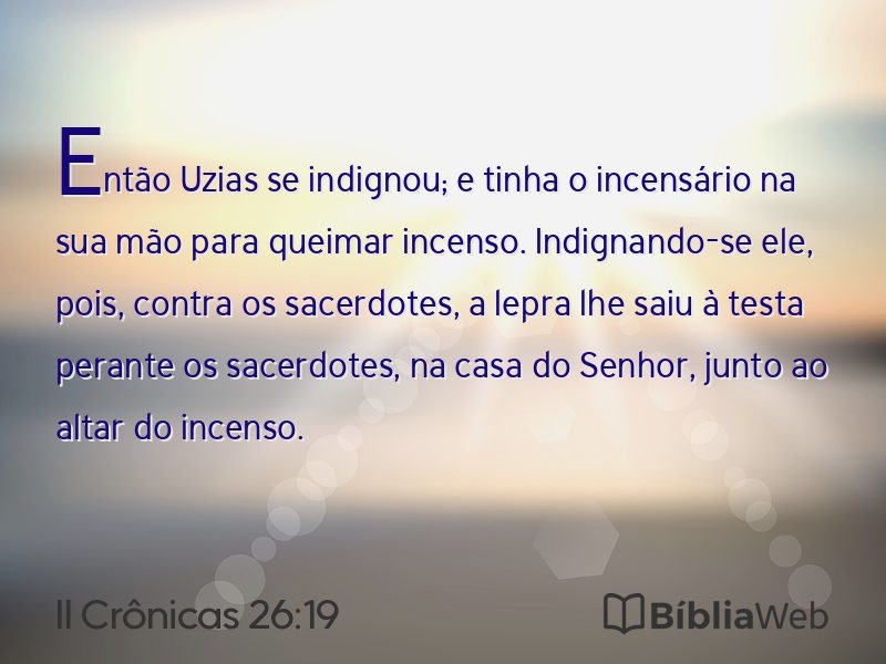 II Crônicas 26:19 em imagem para compartilhar
