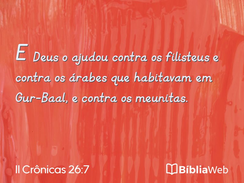 II Crônicas 26:7 em imagem para compartilhar