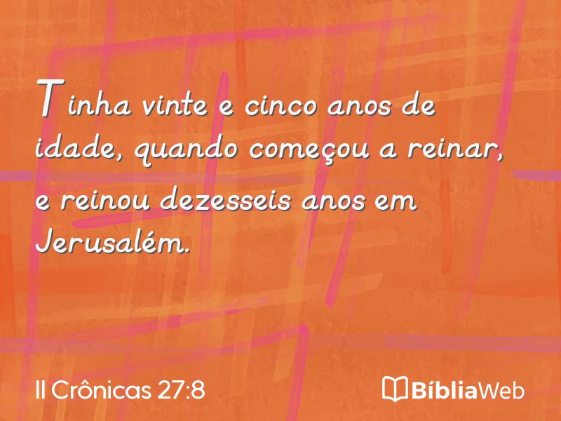II Crônicas 27:8 em imagem para compartilhar
