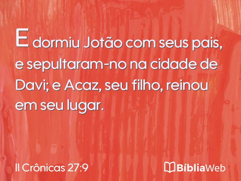 II Crônicas 27:9 em imagem para compartilhar