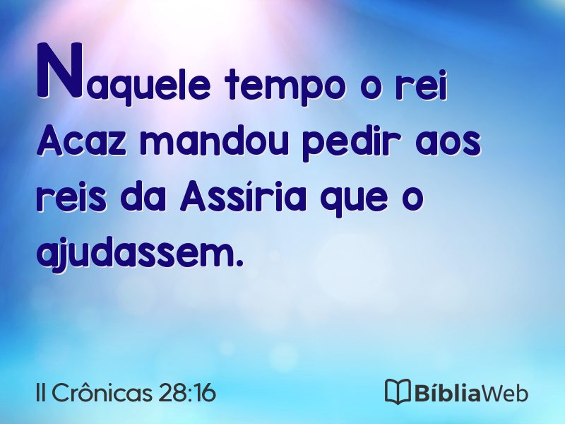 II Crônicas 28:16 em imagem para compartilhar