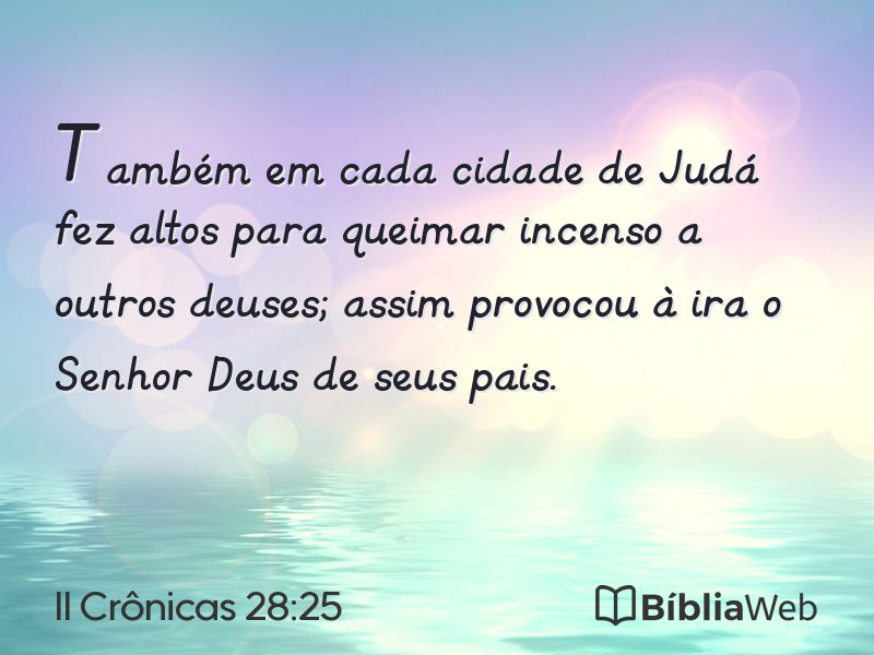 II Crônicas 28:25 em imagem para compartilhar