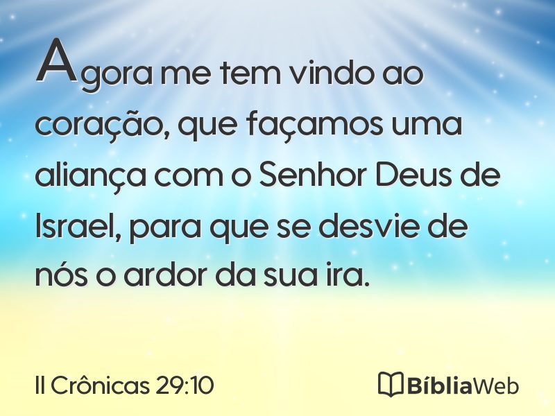 II Crônicas 29:10 em imagem para compartilhar