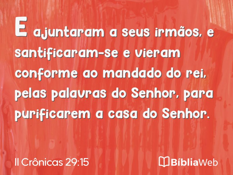 II Crônicas 29:15 em imagem para compartilhar
