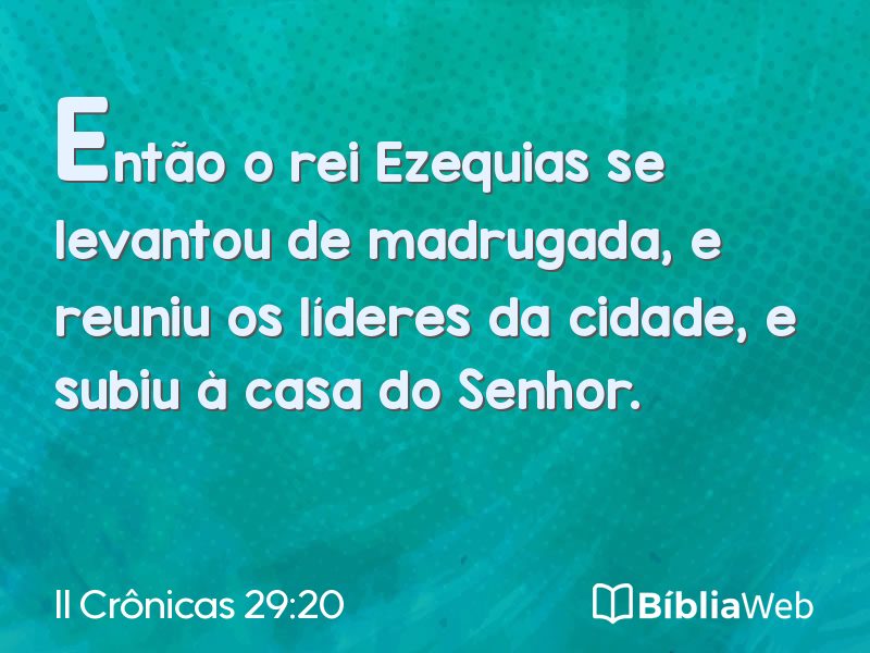 II Crônicas 29:20 em imagem para compartilhar