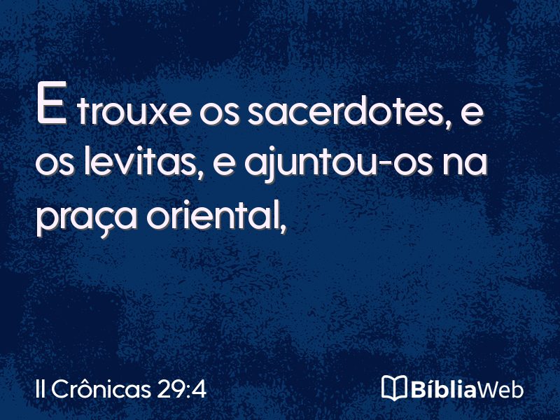 II Crônicas 29:4 em imagem para compartilhar