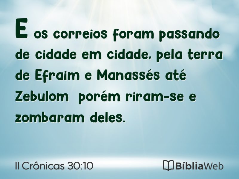 II Crônicas 30:10 em imagem para compartilhar