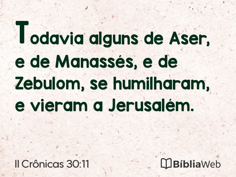 II Crônicas 30:11 em imagem para compartilhar
