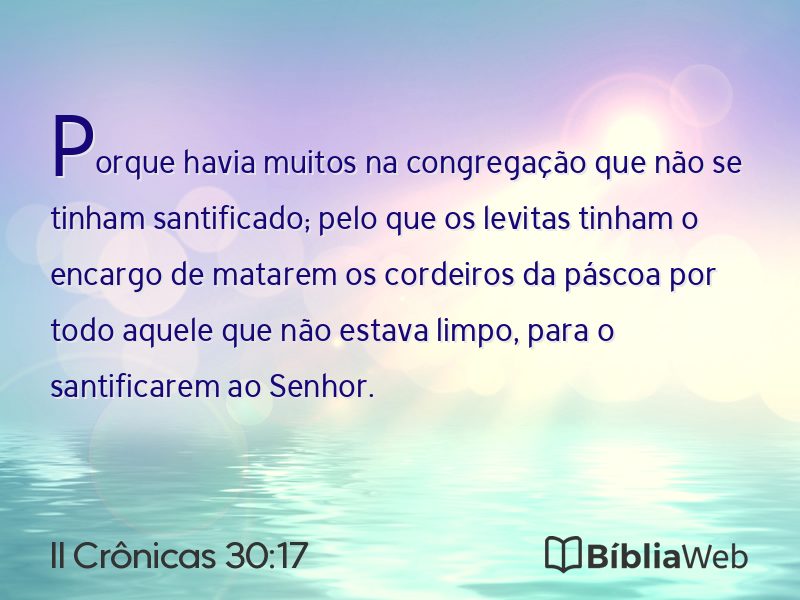 II Crônicas 30:17 em imagem para compartilhar