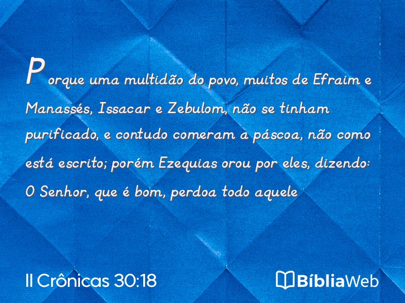 II Crônicas 30:18 em imagem para compartilhar