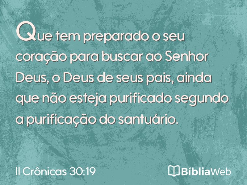 II Crônicas 30:19 em imagem para compartilhar