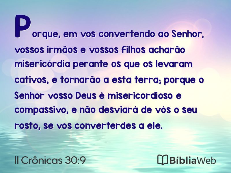 II Crônicas 30:9 em imagem para compartilhar