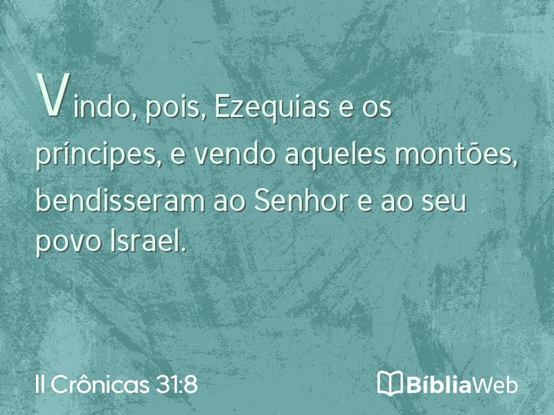 II Crônicas 31:8 em imagem para compartilhar