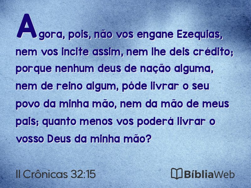 II Crônicas 32:15 em imagem para compartilhar