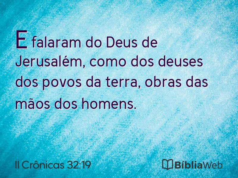 II Crônicas 32:19 em imagem para compartilhar