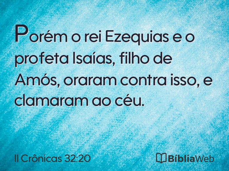 II Crônicas 32:20 em imagem para compartilhar